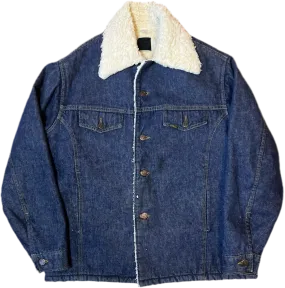 70s Sherpa Lined Roebucks Denim Trucker Jacket (M)