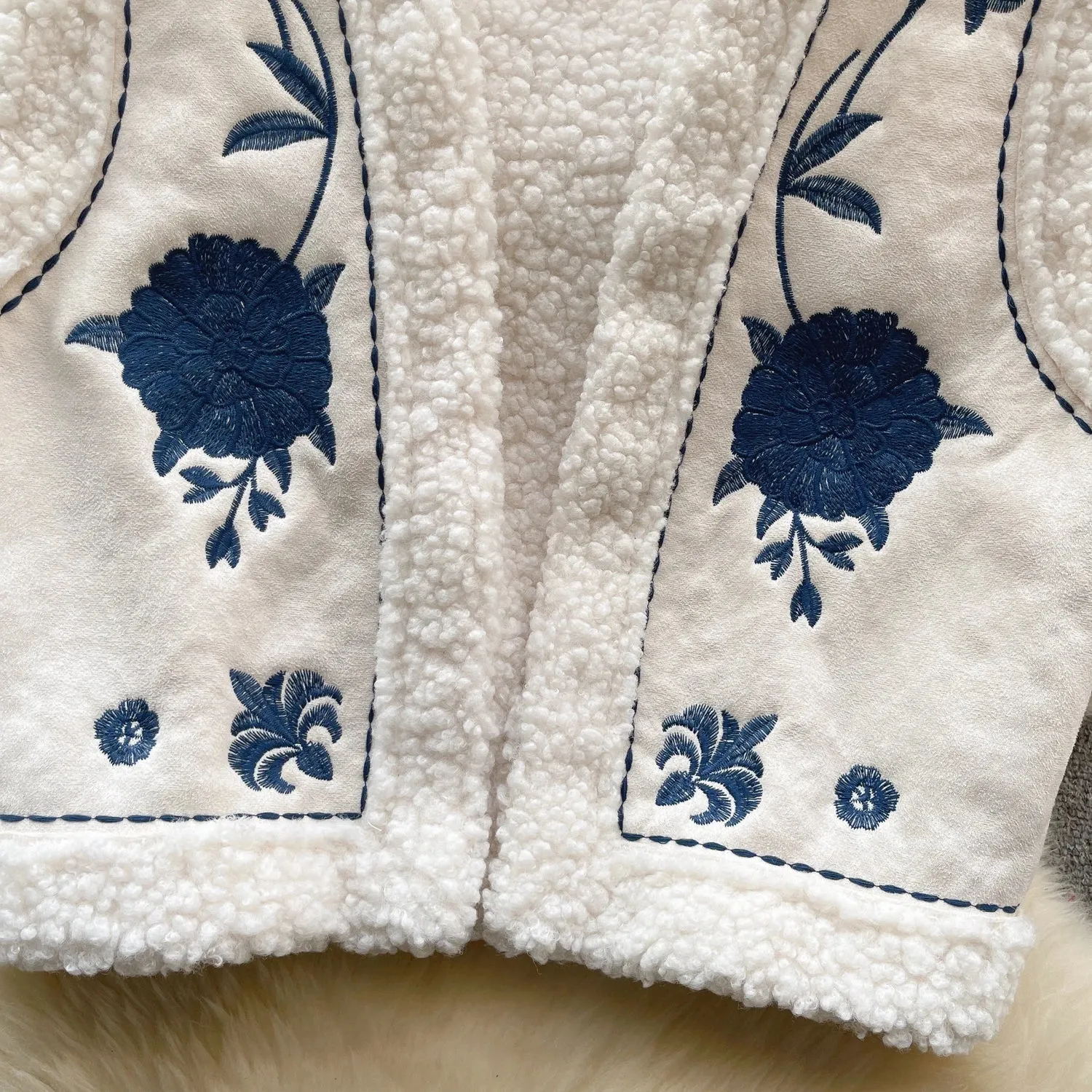 Autumn Winter Folk Vest Embroidered Outerwear