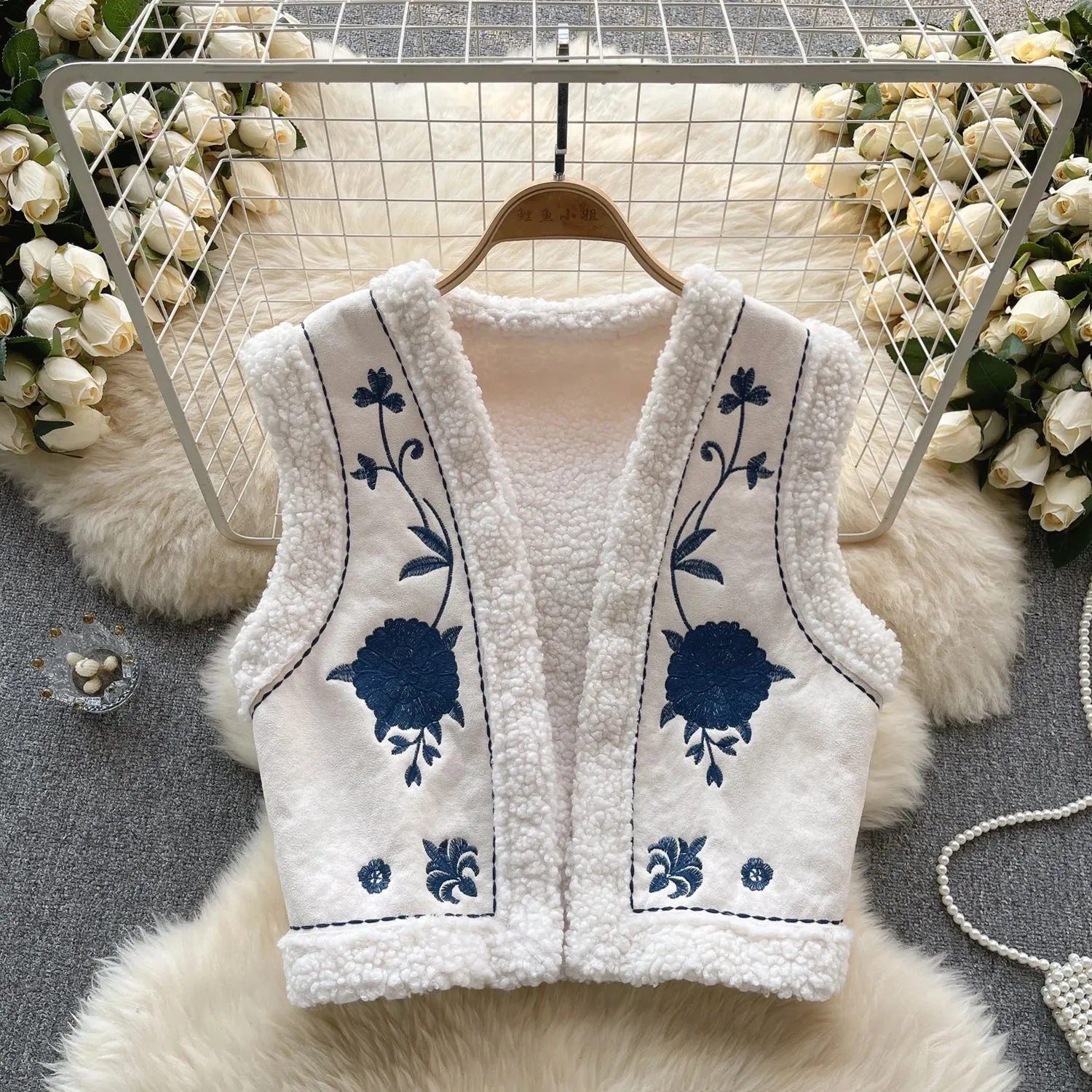 Autumn Winter Folk Vest Embroidered Outerwear