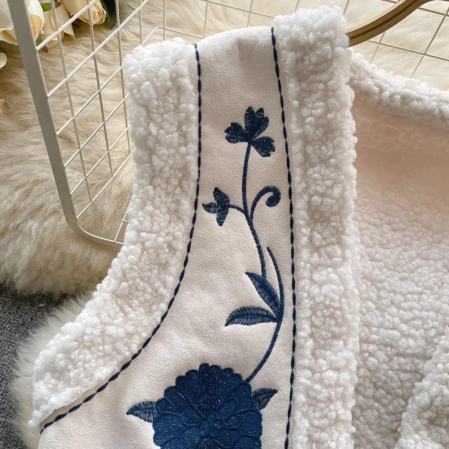 Autumn Winter Folk Vest Embroidered Outerwear