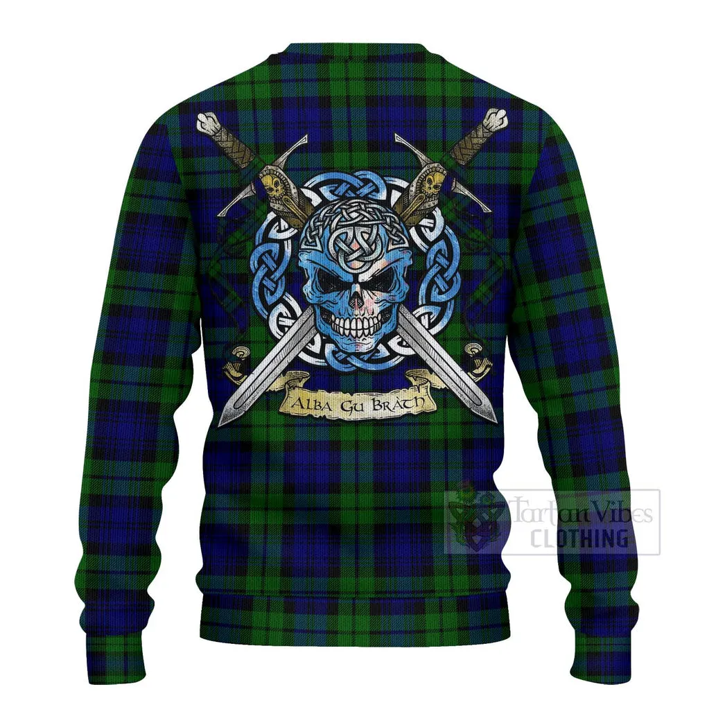 Bannatyne Tartan Ugly Sweater with Family Crest Celtic Skull Style