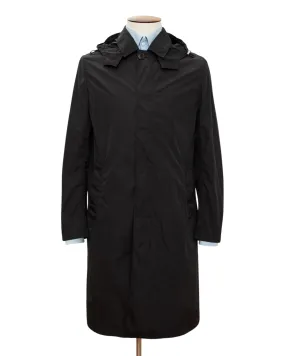 Black Mackintosh Hooded Raincoat