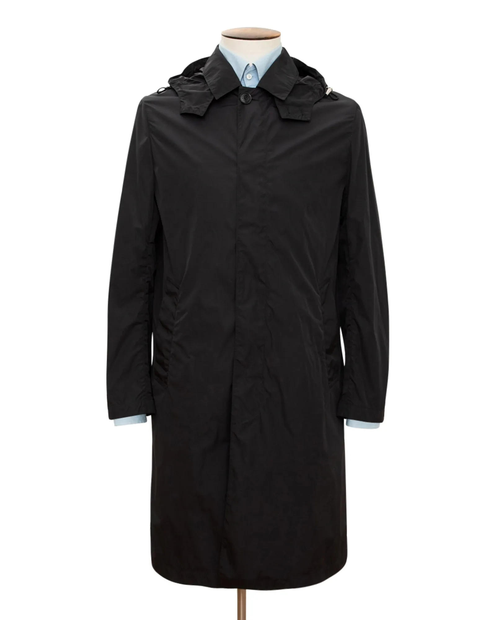 Black Mackintosh Hooded Raincoat