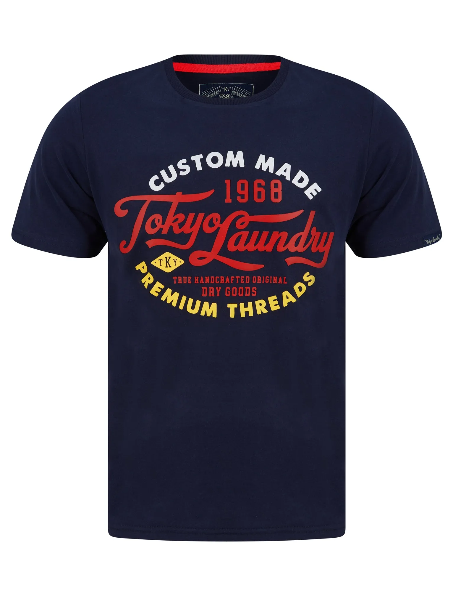 Bluesy Tee Motif Cotton Jersey T-Shirt in Sky Captain Navy - Tokyo Laundry
