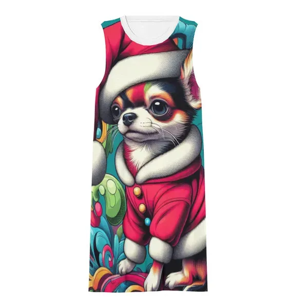 CHIHUAHUA SANTA DRESS/T-shirt Dress Style