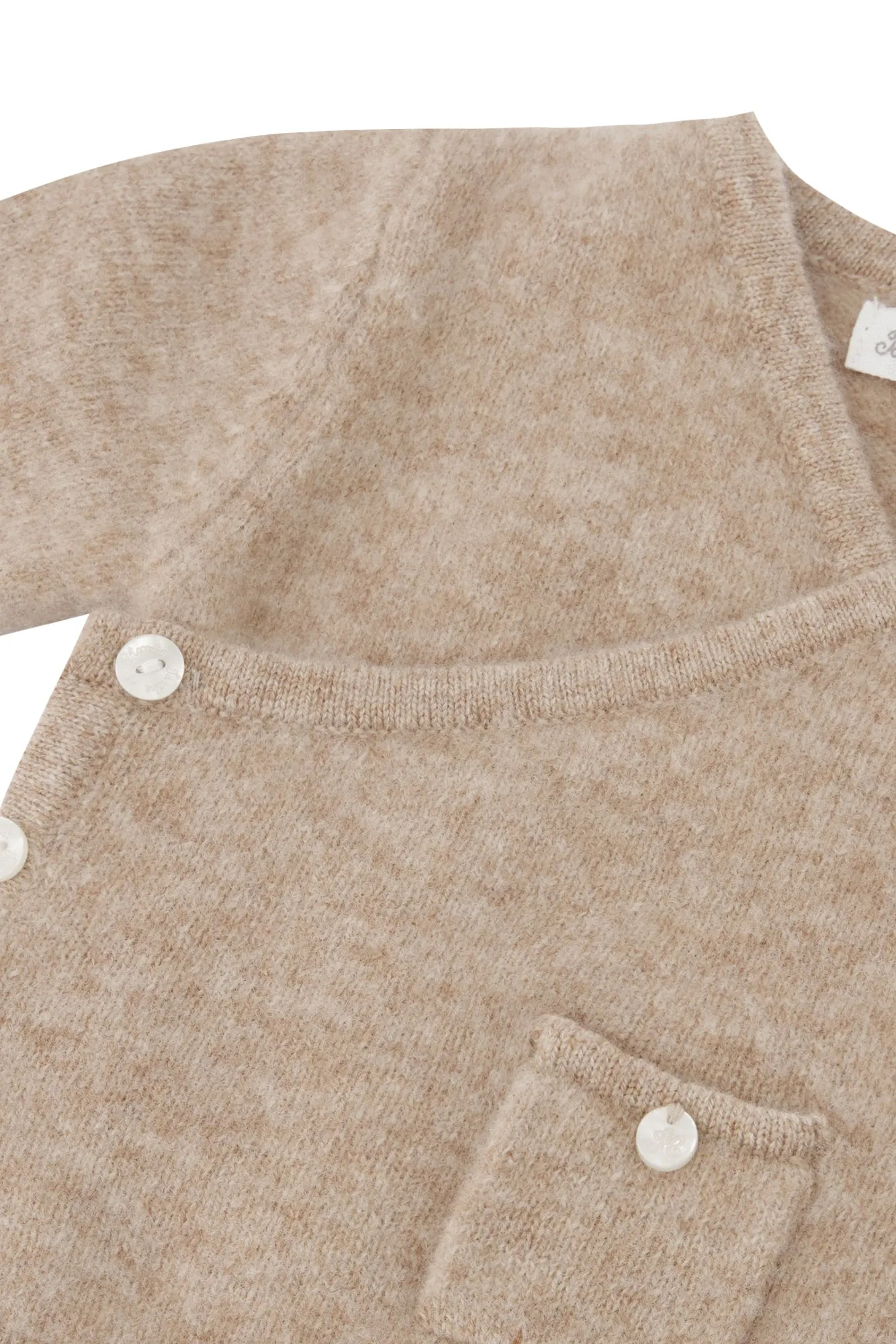 Ensemble long - Cache cœur beige