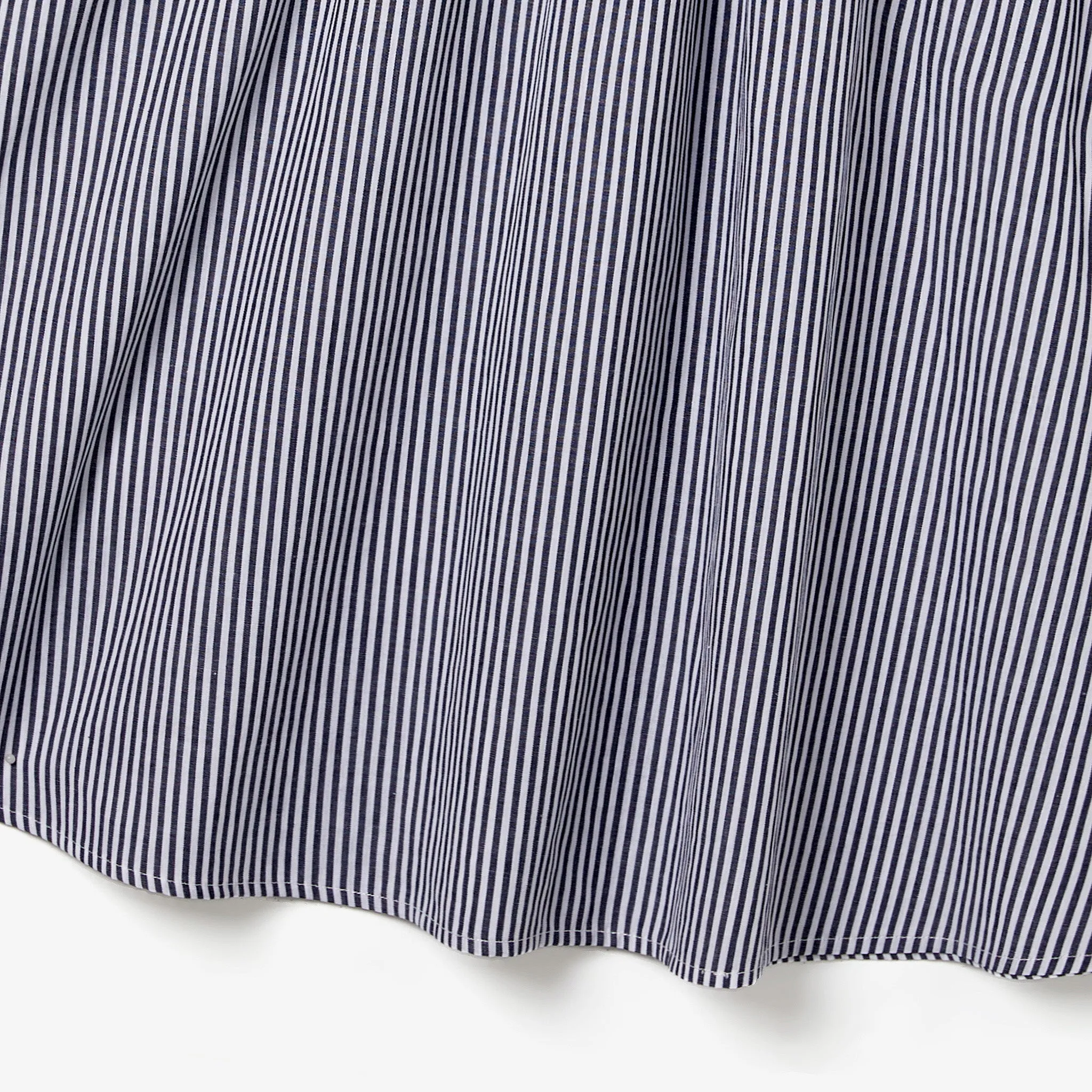 Family Matching Vertical Striped Shirt and Flutter Sleeves Wrap Front A-Line Dress Sets