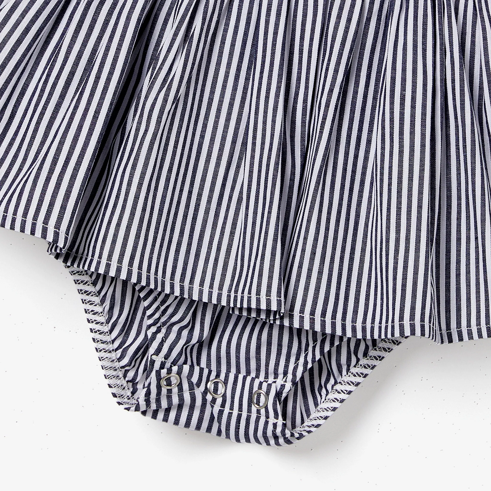 Family Matching Vertical Striped Shirt and Flutter Sleeves Wrap Front A-Line Dress Sets