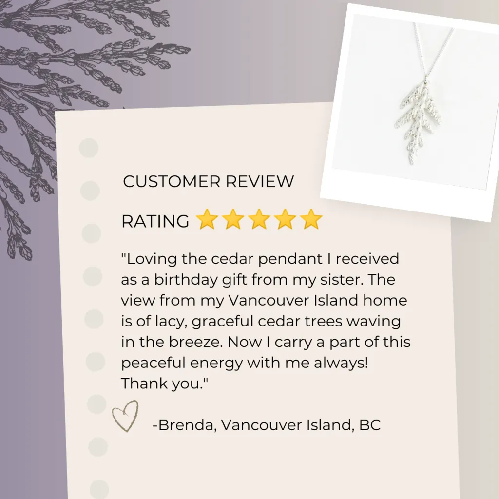 Flutter Cedar Leaf Butterfly Necklace