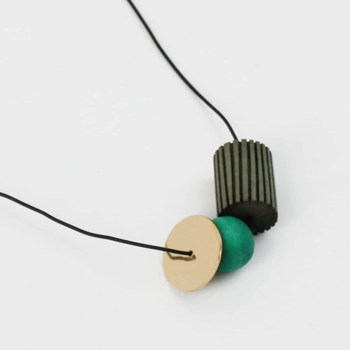 Geometric Adelaide Necklace Green