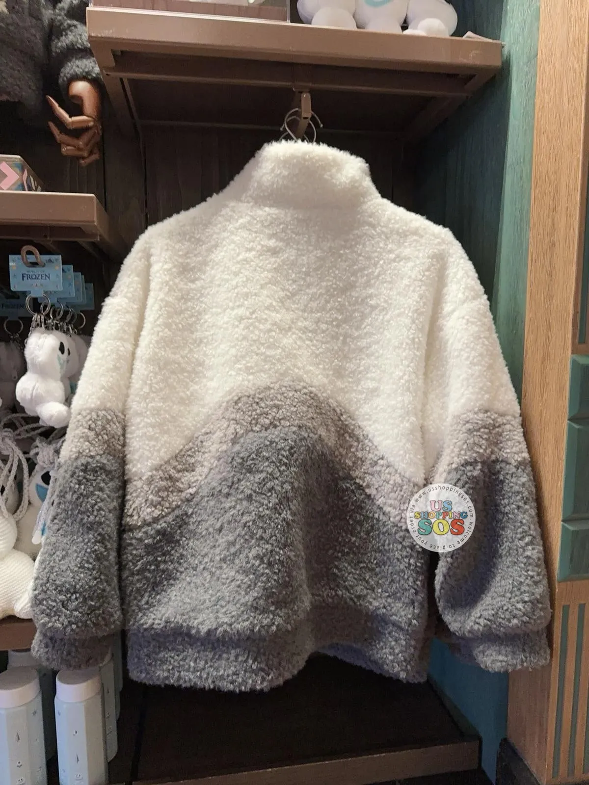 HKDL - World of Frozen 1st Anniversary Snowgie White & Greys Sherpa Zipped Jacket for Adults
