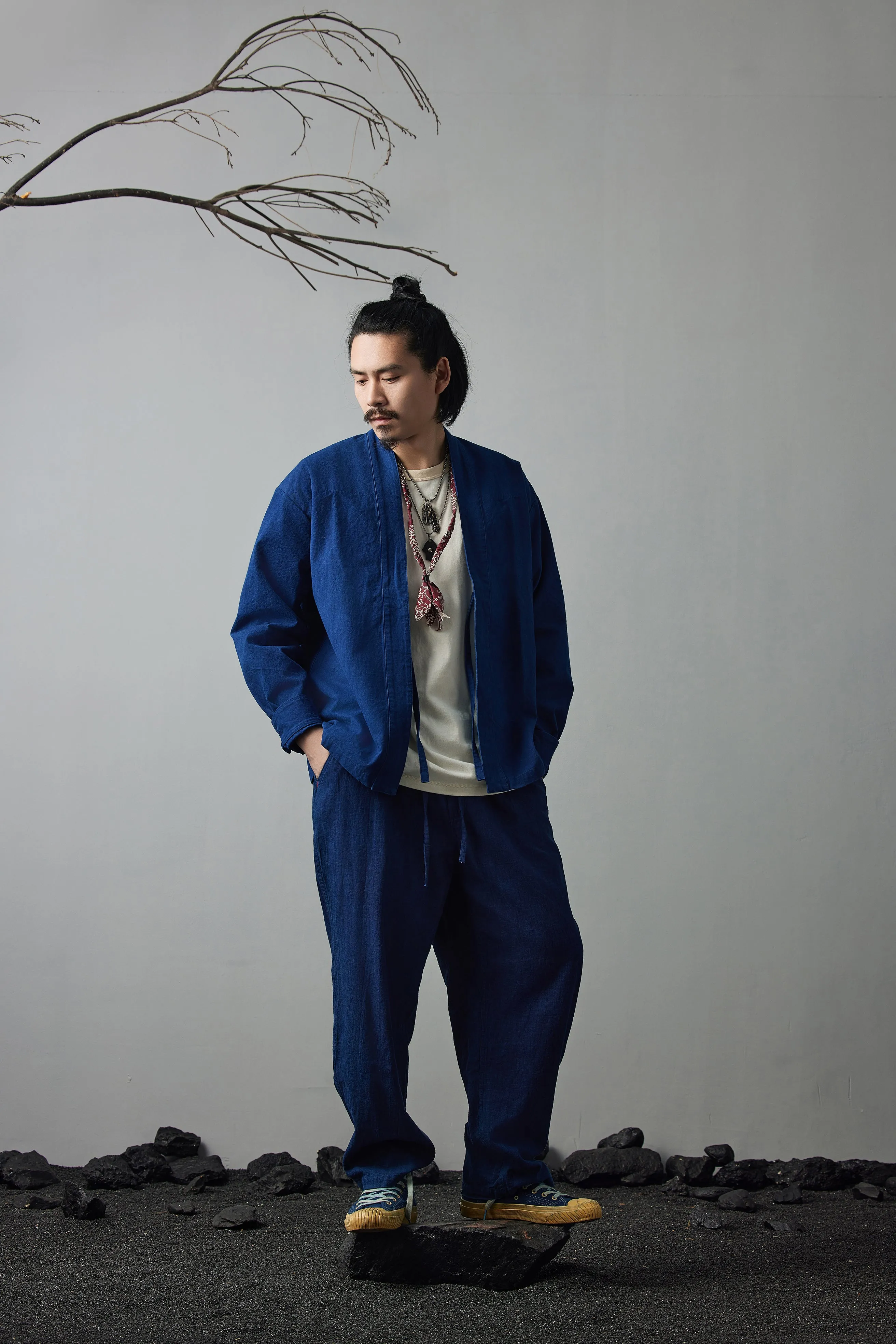 Indigo Narrow Cuff Jacket