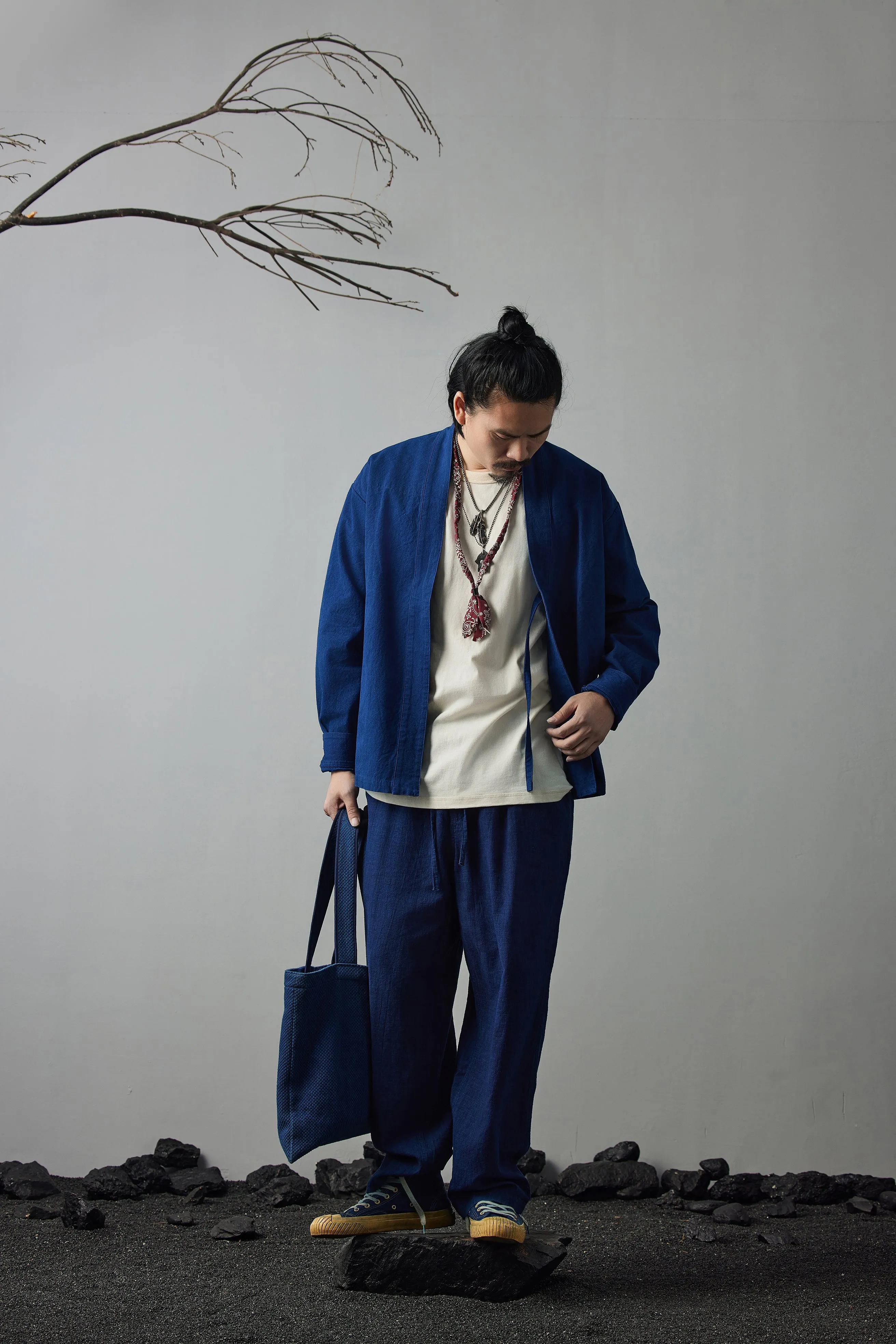 Indigo Narrow Cuff Jacket