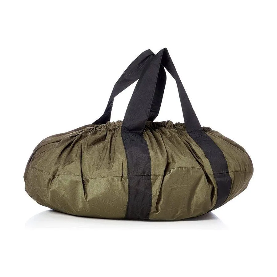 KIU Kiu Nylon Ripstop 2 Way Backpack Cover Grid Kahki  (160g)