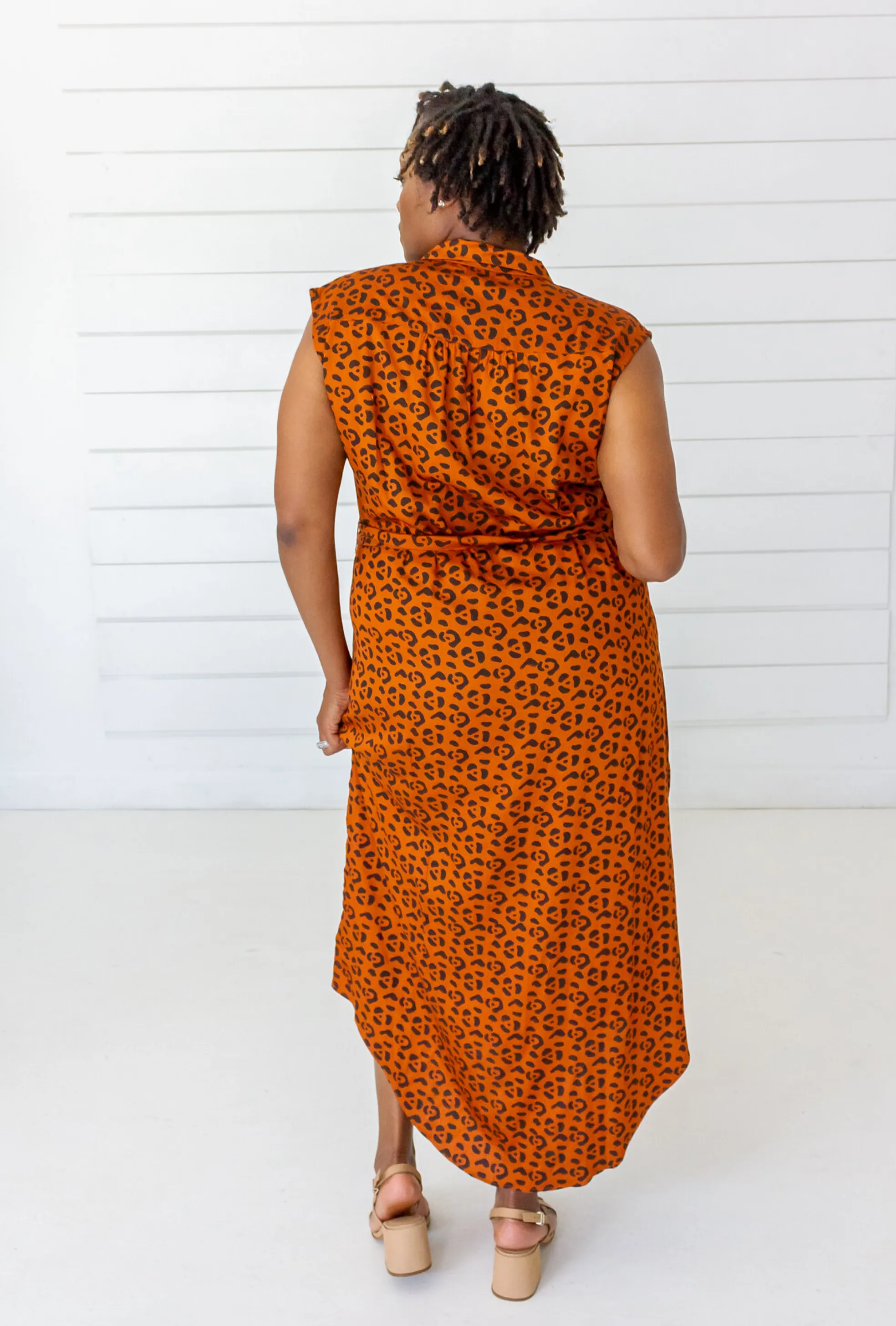 Leopard Shirtdress in Sienna   Black