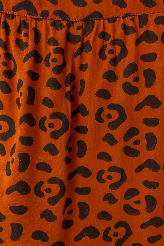 Leopard Shirtdress in Sienna   Black
