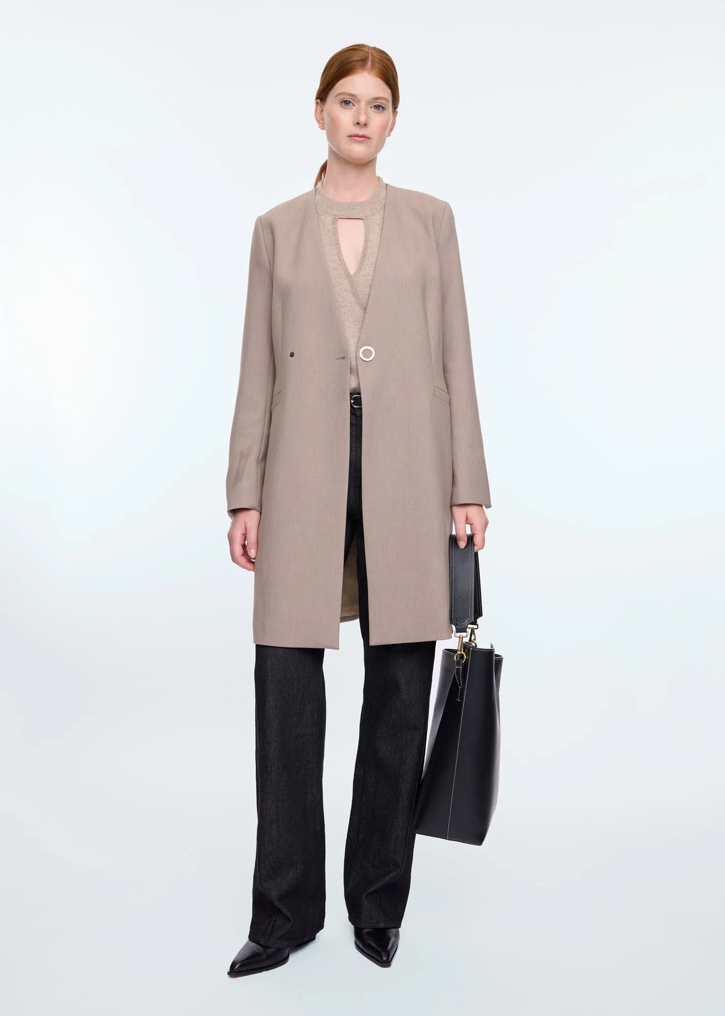 Long viscose blazer