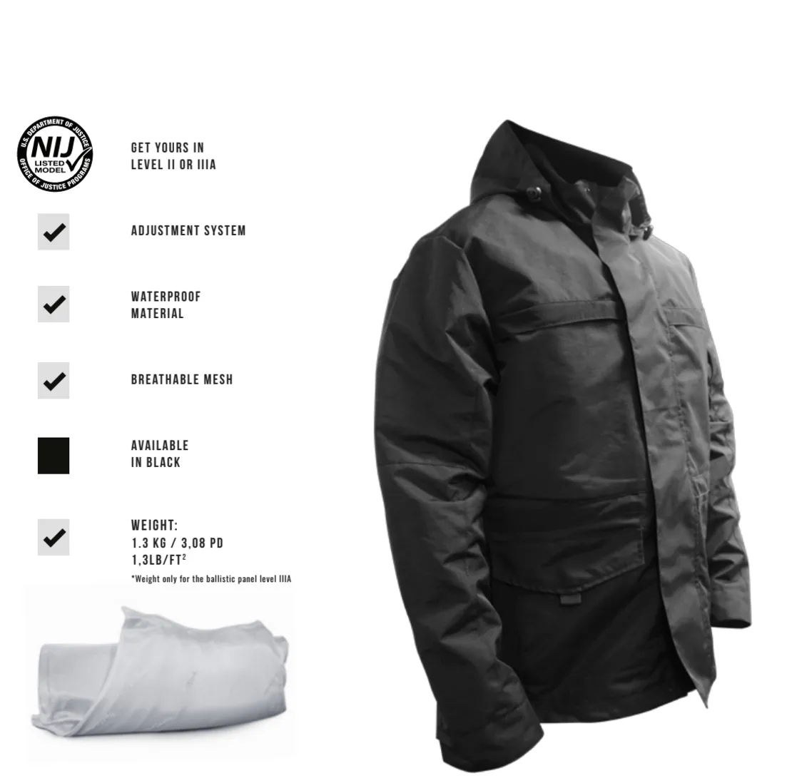 MC Armor Level IIIA Bulletproof Stellar Armor Jacket