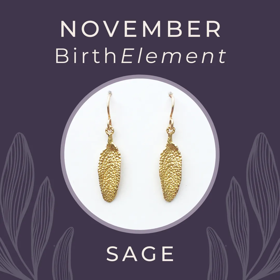 New Day Sage Leaf Earrings