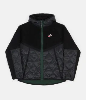 Nike Heritage Insulated Winter Jacket - Black / Black - Pro Green