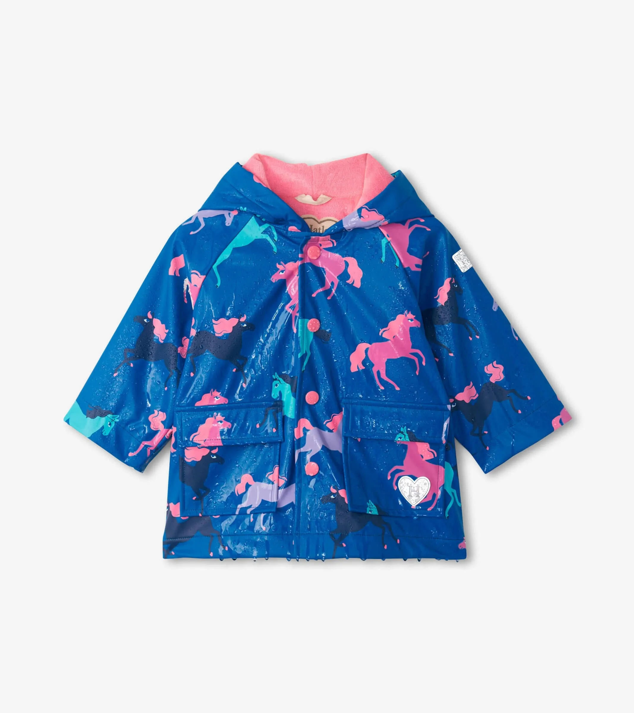 Prancing Horses Colour Changing Baby Raincoat