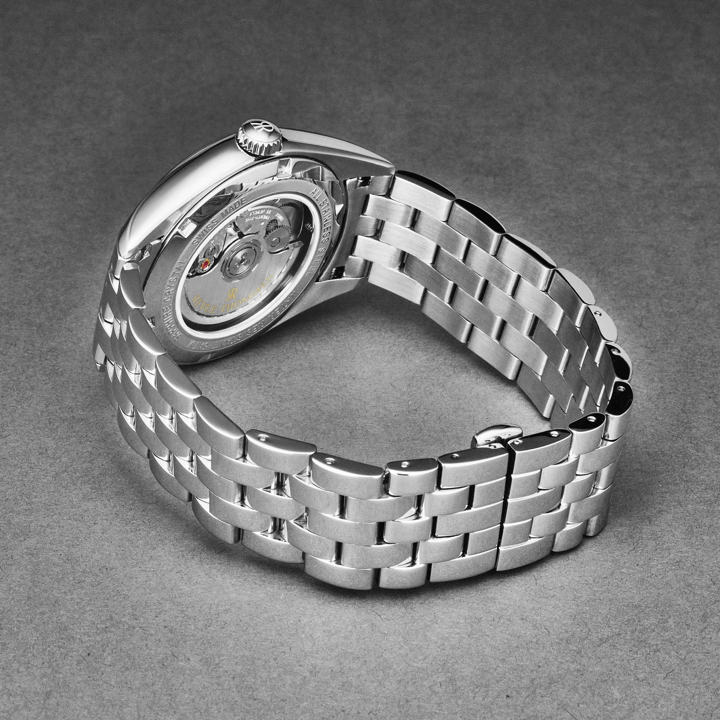 Revue Thommen Men's 'Heritage' GMT Blue Dial Stainless Steel Bracelet Swiss Automatic Watch 21010.2335
