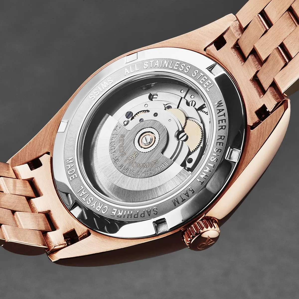 Revue Thommen Men's 'Heritage' Grey Dial Stainless Steel Bracelet Automatic Watch 21010.2162
