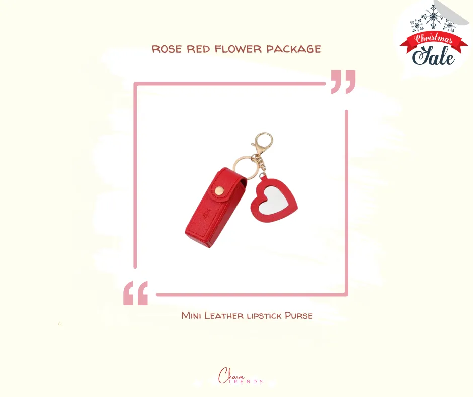 Rose Red Flower Collection: iPhone Case, Lipstick Case &  Jelly Balloon Dog Charm.