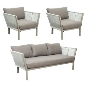 Saint Helena Outdoor Three-Piece Lounge Set
