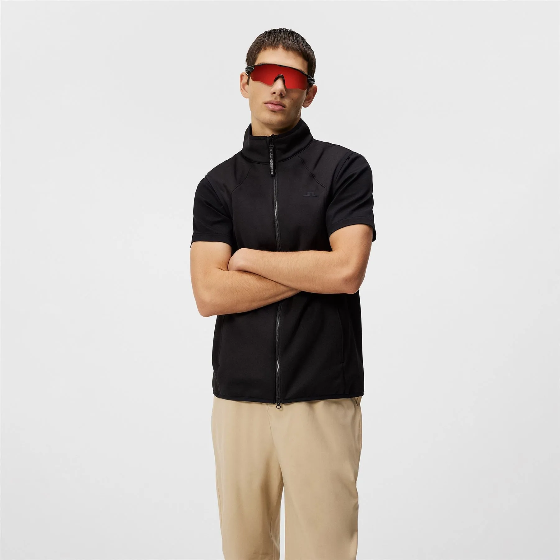 Santino Full Zip Polartec Power Stretch Gilet Black - SS24