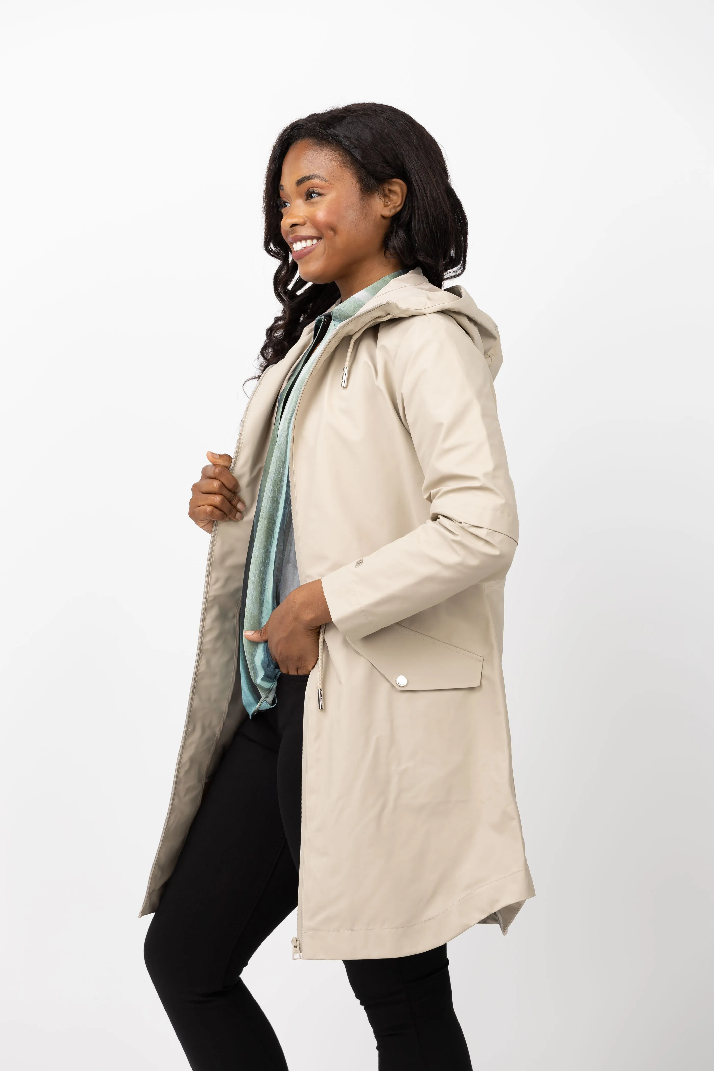 Soia & Kyo Sophie Waterproof Raincoat in Hush