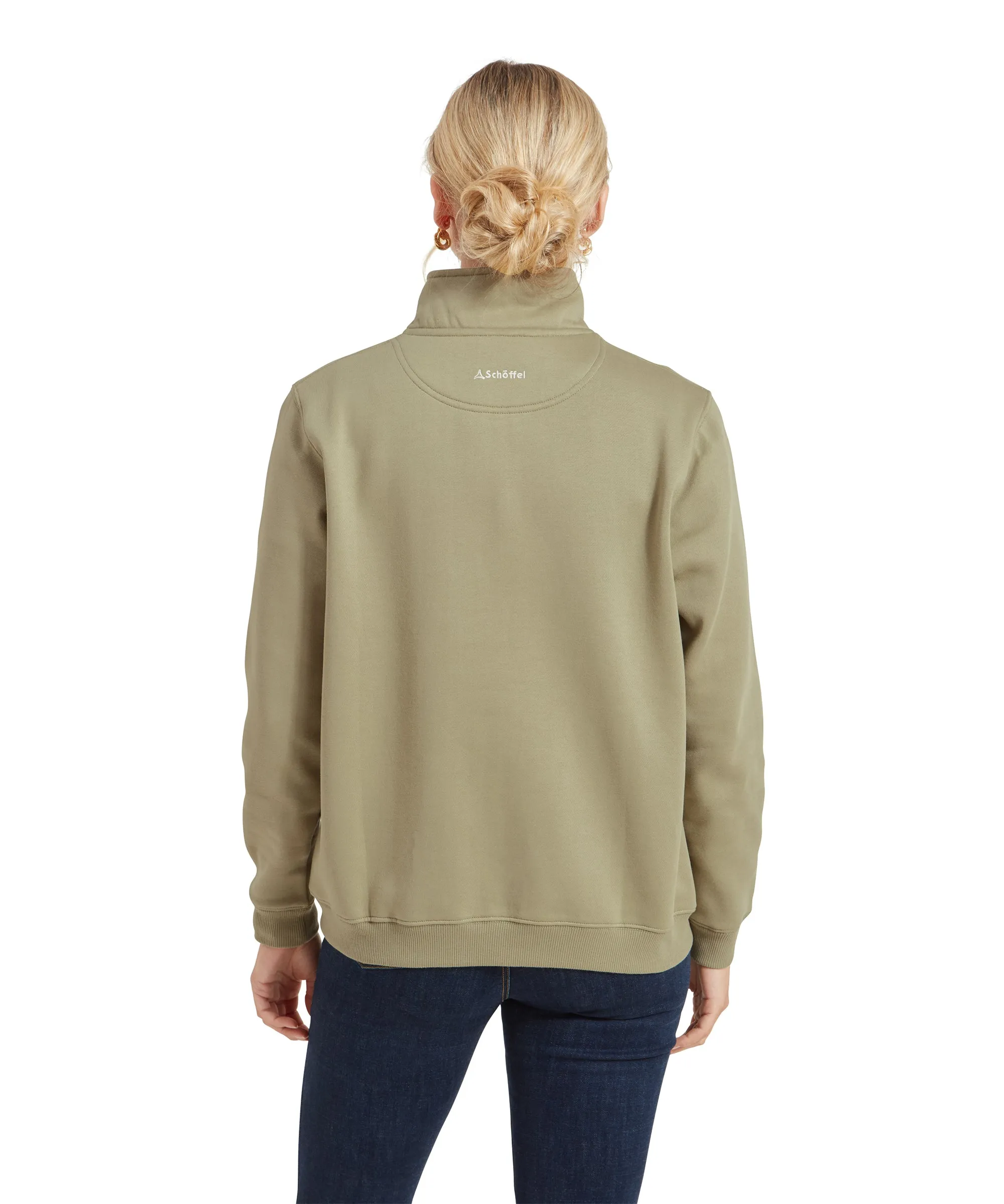 St Issey Quarter Zip Sweatshirt - Light Sage