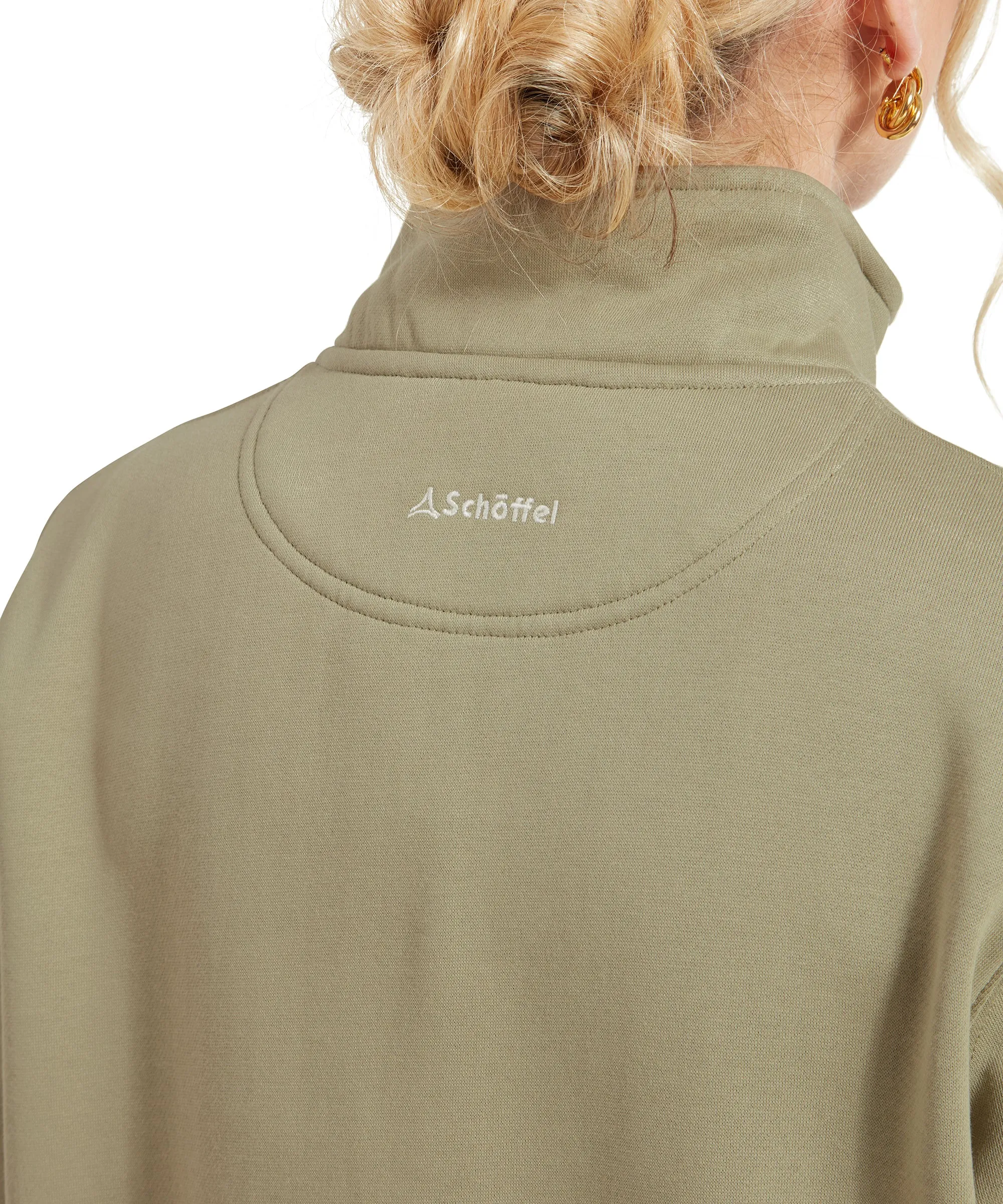 St Issey Quarter Zip Sweatshirt - Light Sage
