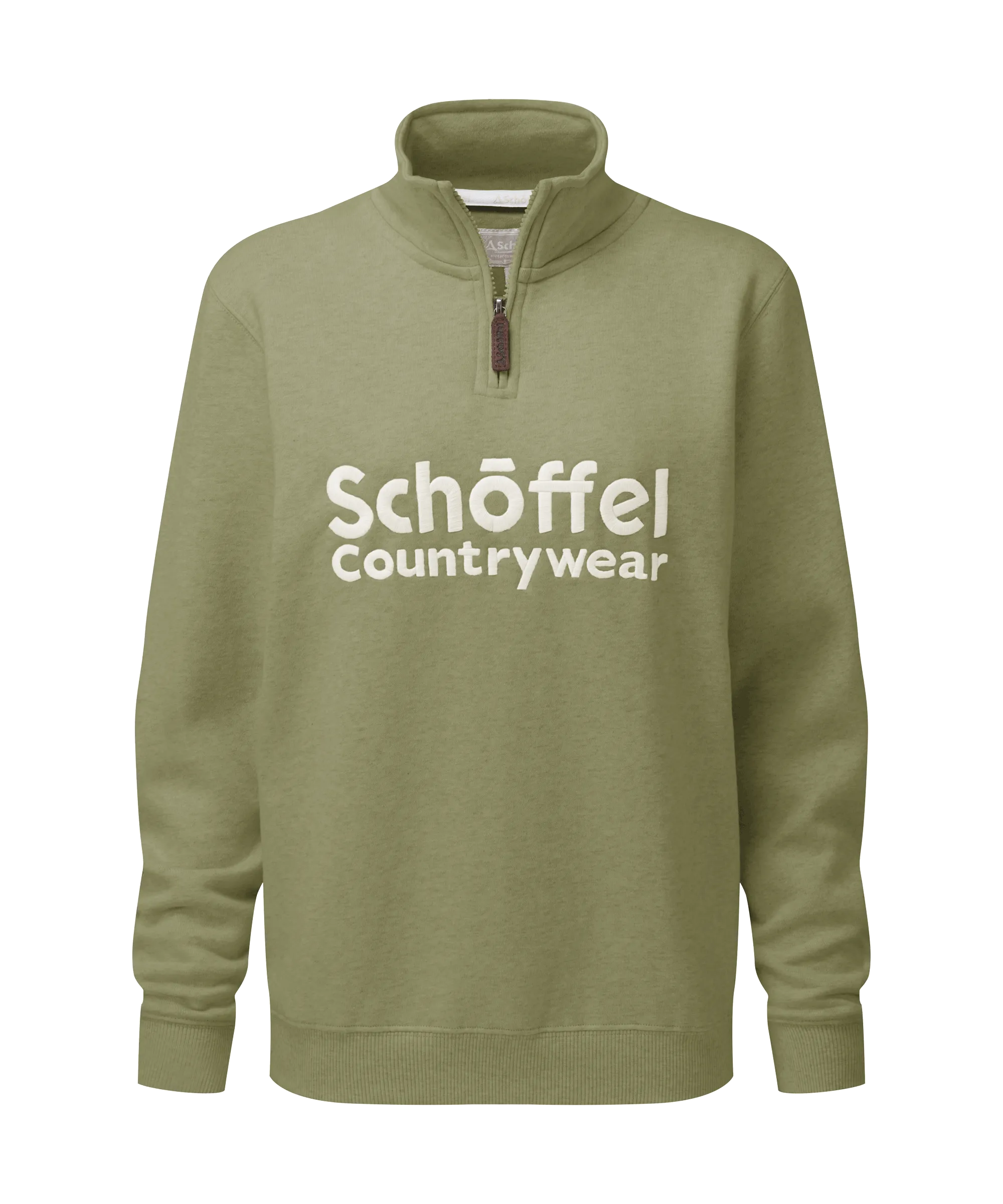 St Issey Quarter Zip Sweatshirt - Light Sage