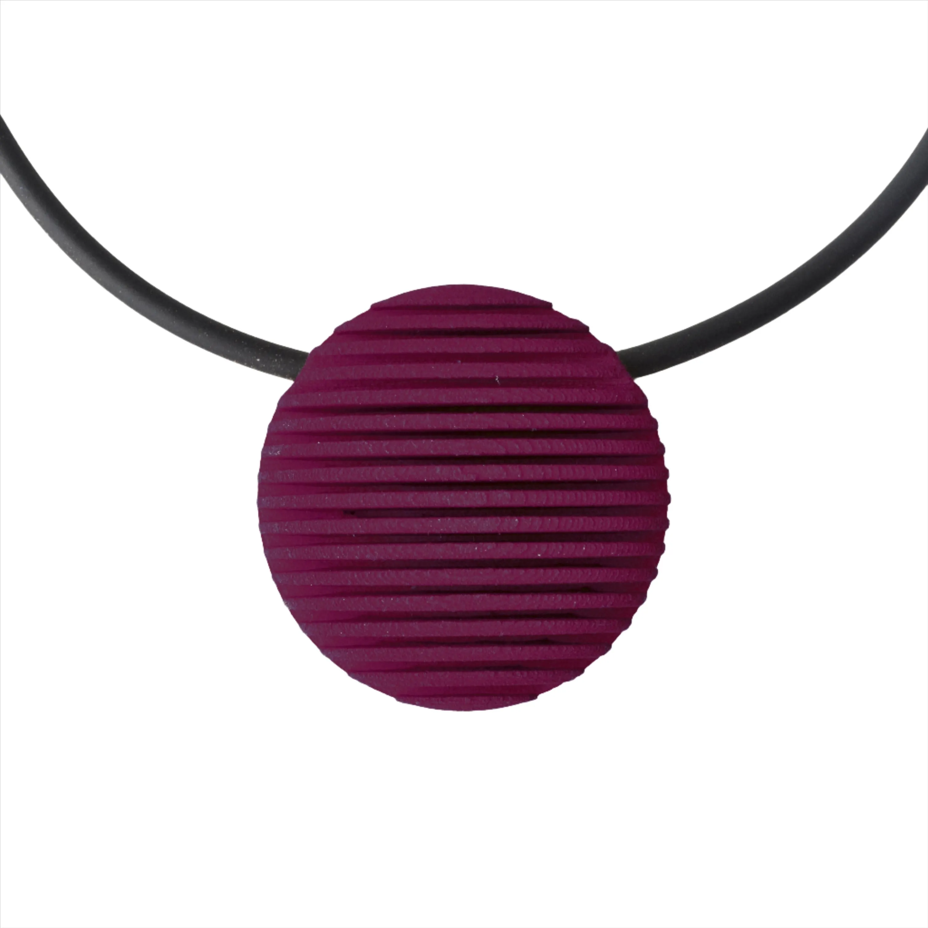 Statement 3D Printed Circle Pendant - Optical