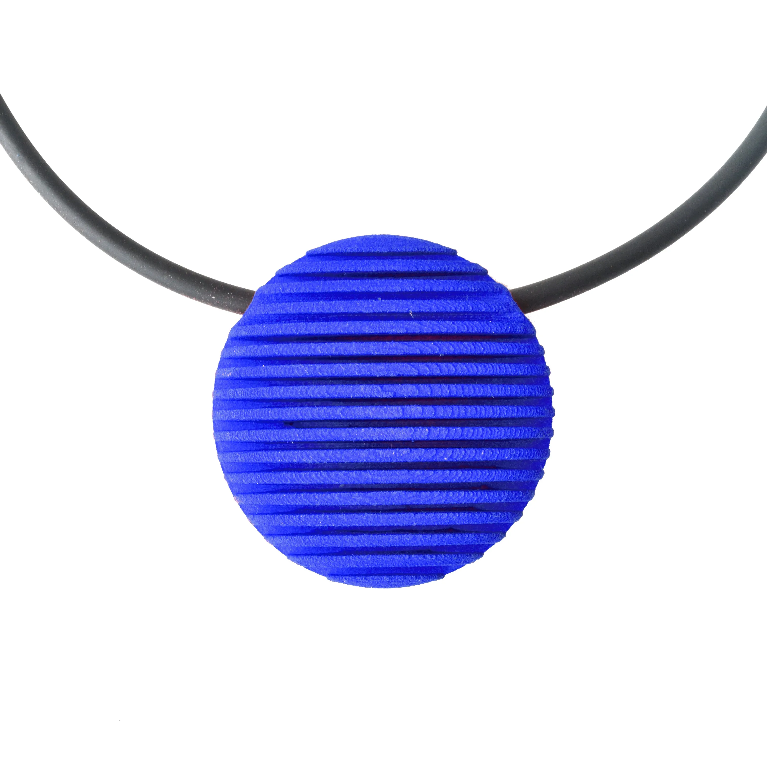 Statement 3D Printed Circle Pendant - Optical