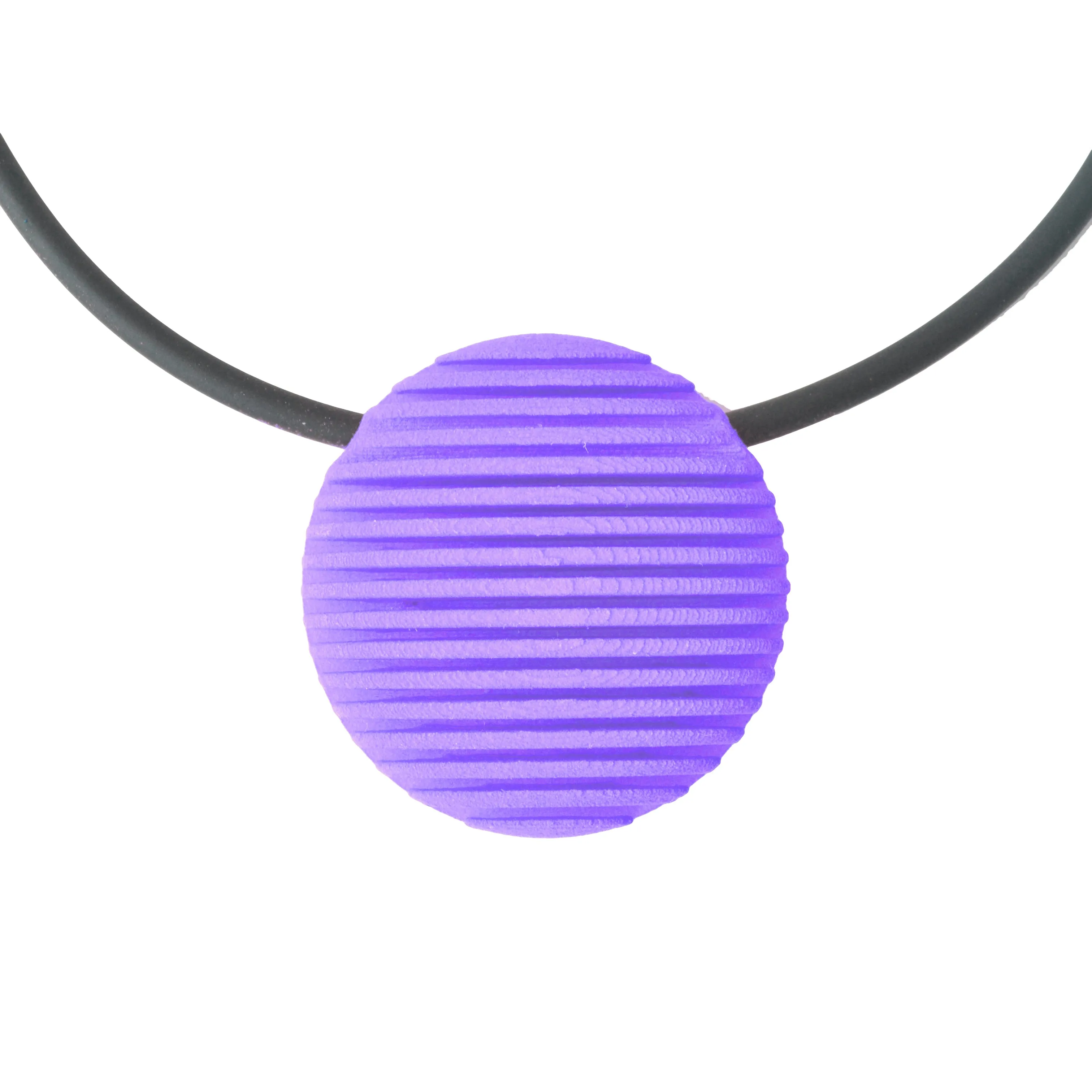 Statement 3D Printed Circle Pendant - Optical