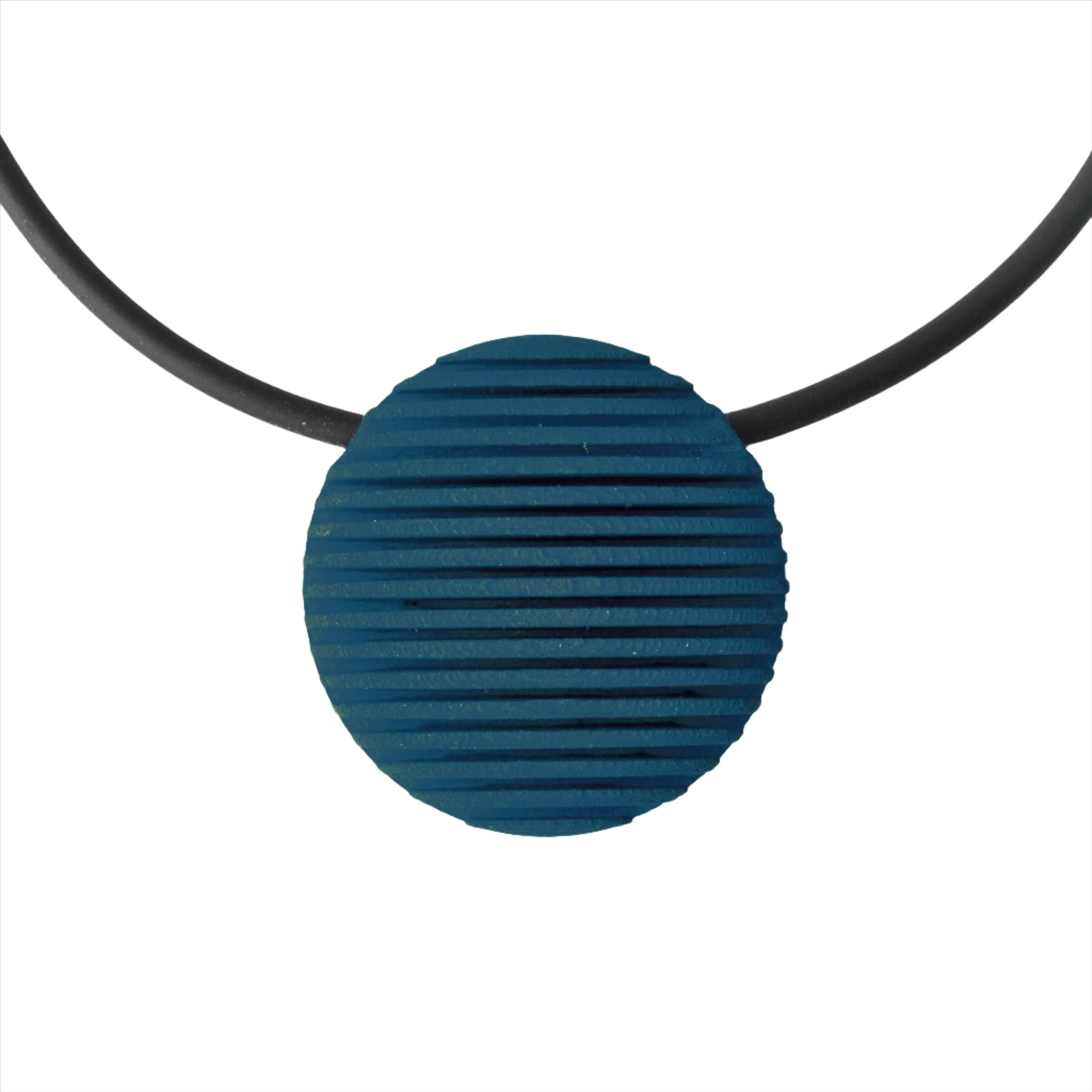 Statement 3D Printed Circle Pendant - Optical