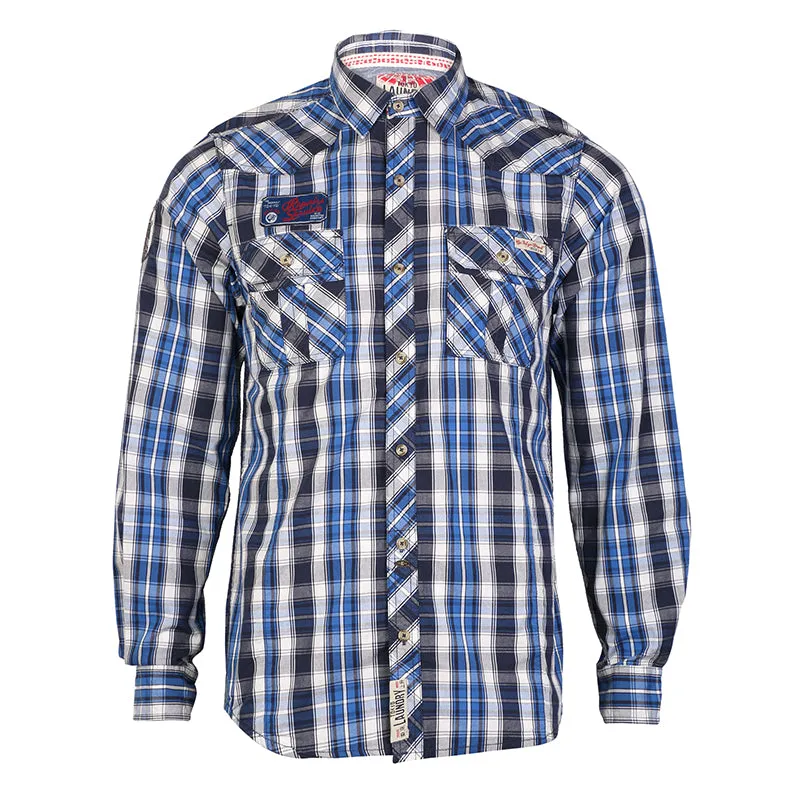 Tokyo Laundry Blackwood long sleeved blue shirt