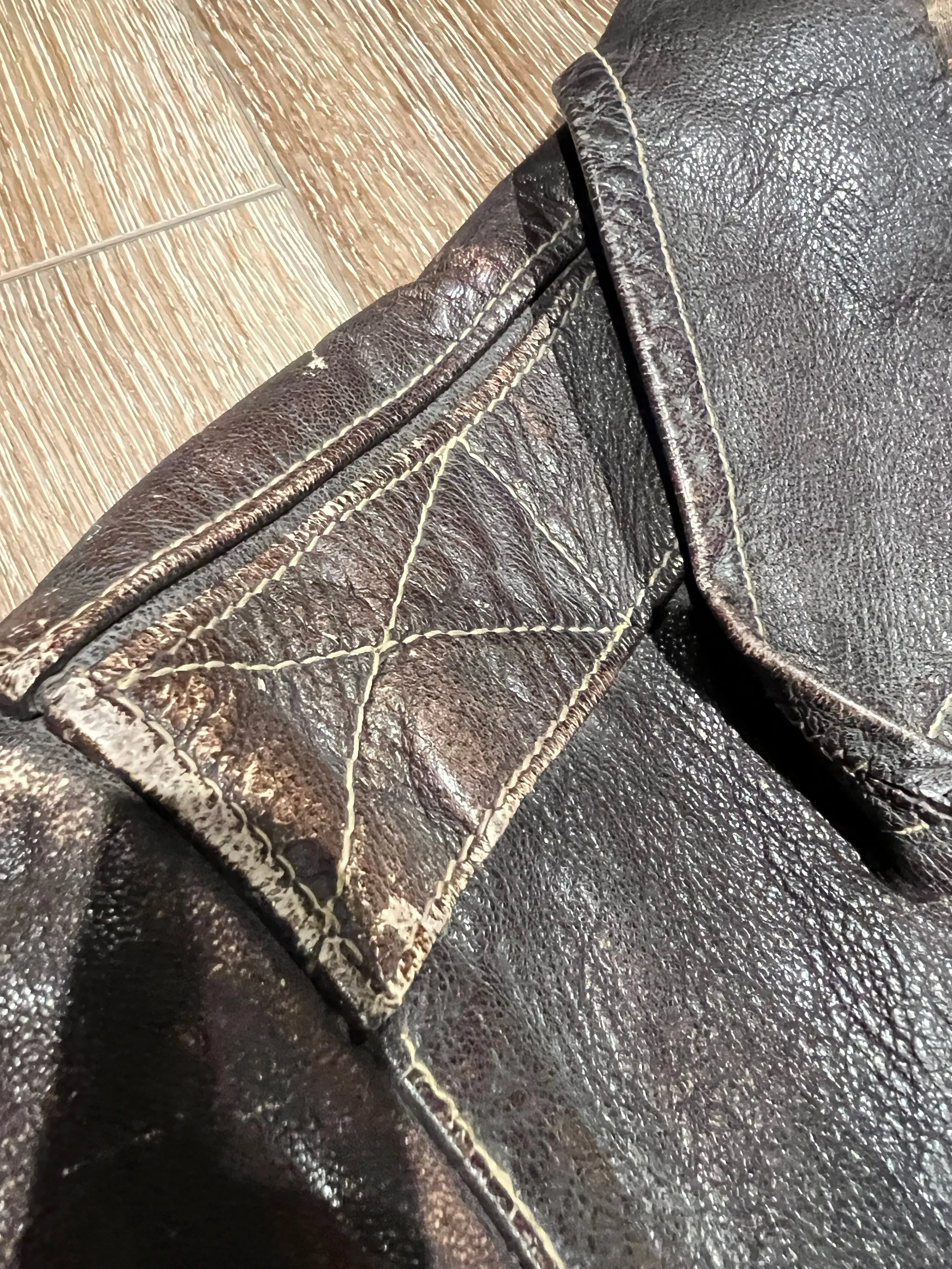 Vintage Appalachian Goat Skin Bomber Jacket